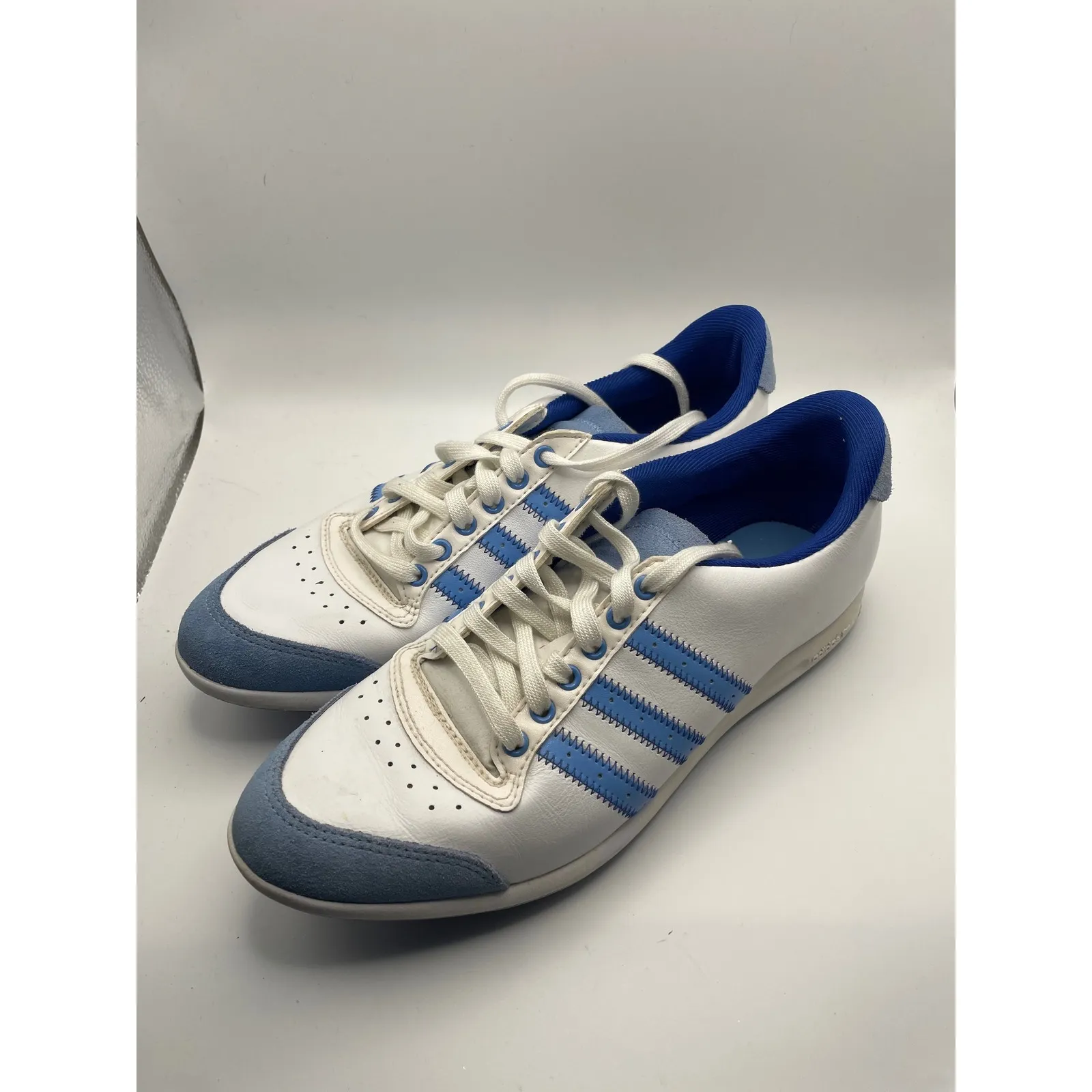 Adidas Adicross Womens Golf Shoes White Blue Low‎ Top Lace Up Shoes Size US 7.5 - Image 2