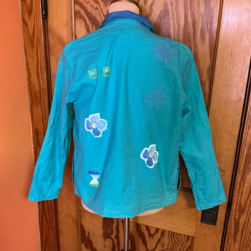 Vtg 80s Hand painted Play Alegre top & jacket set - Image 13