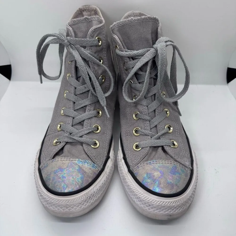 Converse Women's Chuck Taylor All Star Oil Slick Toe Cap Hi-Top Trainers - Image 5