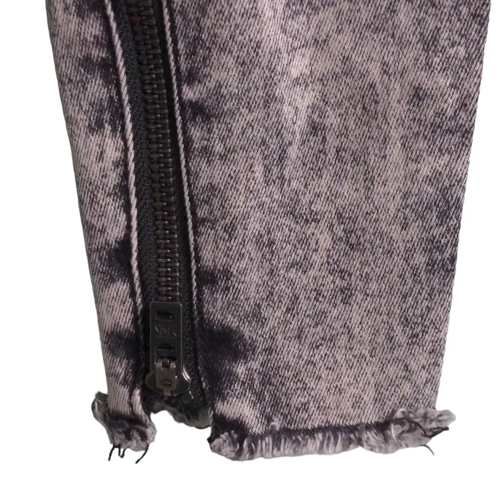 One Teaspoon Womens Jeans High Waist Freebird II Tapered Gray Distressed Fray 26 - Image 4