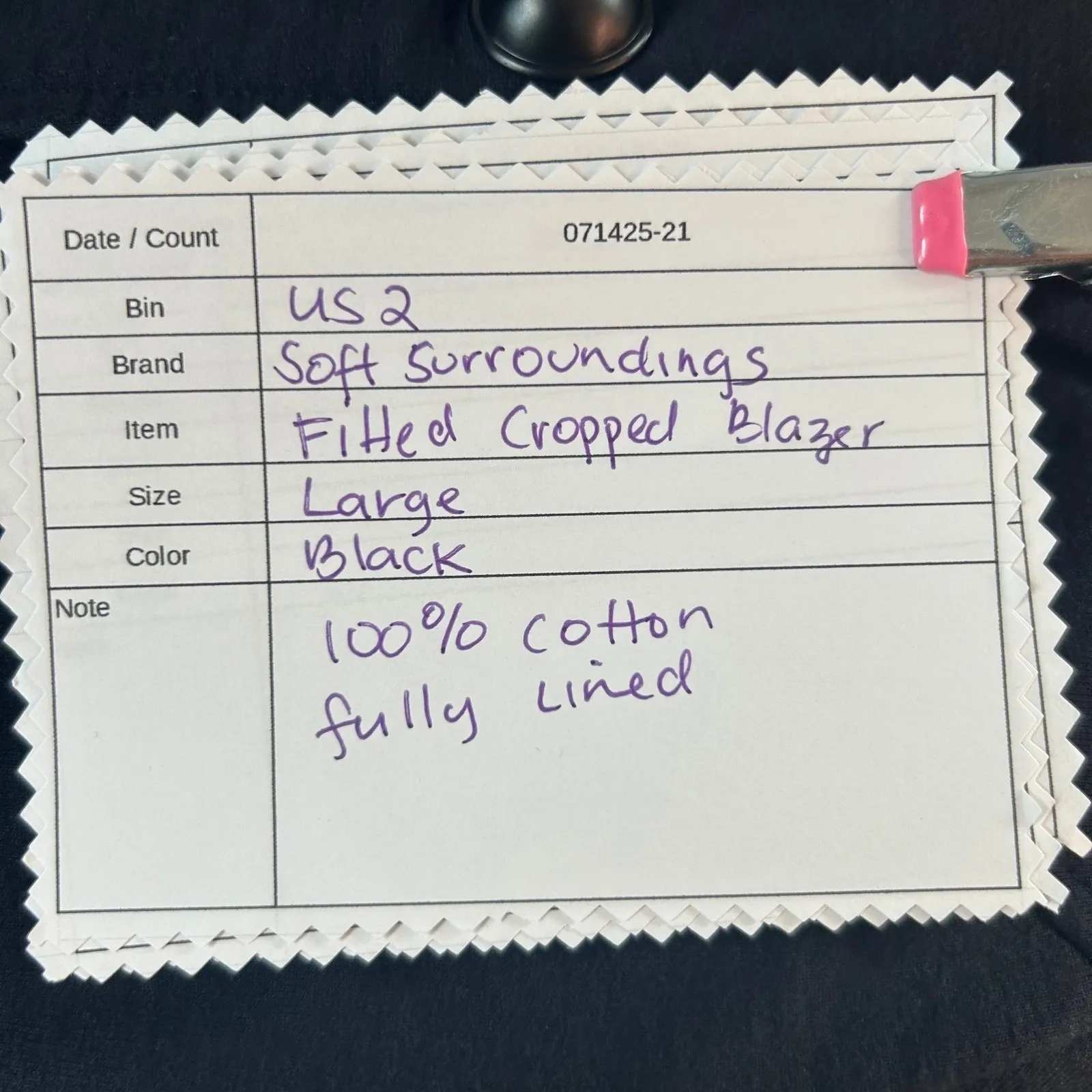 Soft‎ Surroundings Crop Fitted Blazer Black Large - Image 14