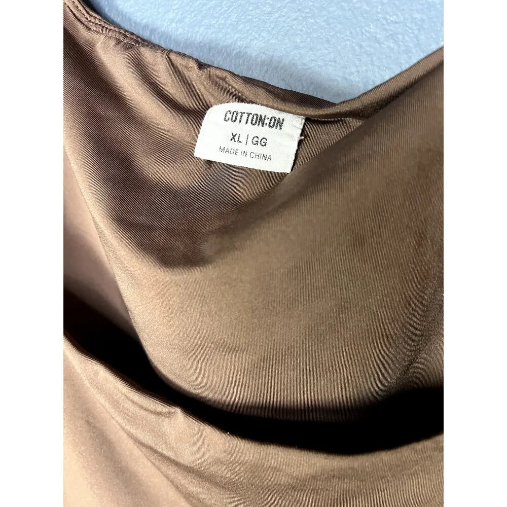 Cotton On Crop Long Sleeve Women Size XL Super Soft Material Cozy Brown Neutral - Image 4