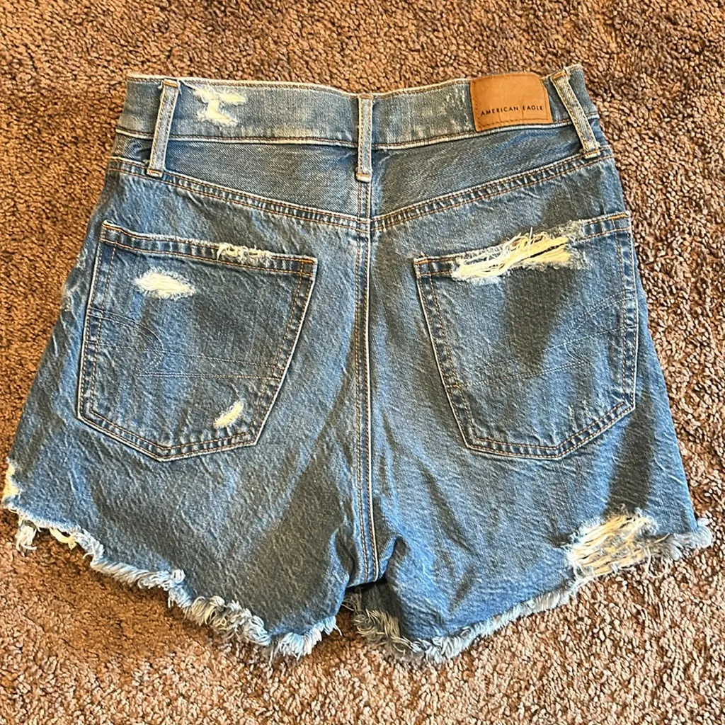 American Eagle 90s highest rise boyfriend short super distressed size 0 - Image 11