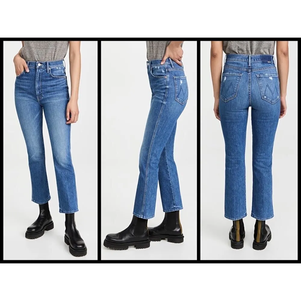 đź’•MOTHER SUPERIORđź’• High Waisted Smokin Double Ankle Jeans Broken Record 32 NWT Blue - Image 11