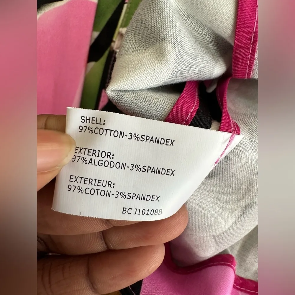 Insight Floral Print Single Button Peplum Style Blazer Size 6 Office Career Pink - Image 6