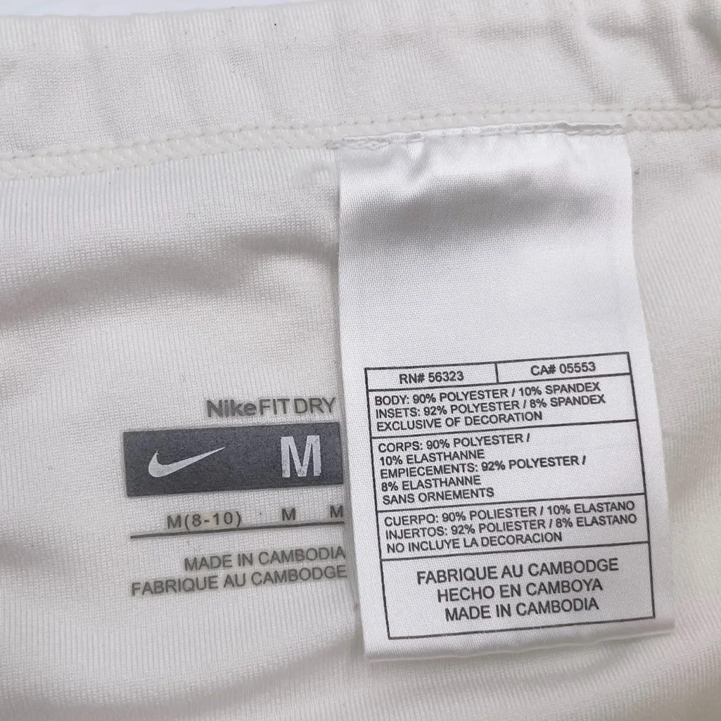 Nike Fit Dry Women's Tennis Skort Athletic Skirt Size Medium White Swish Logo - Image 3