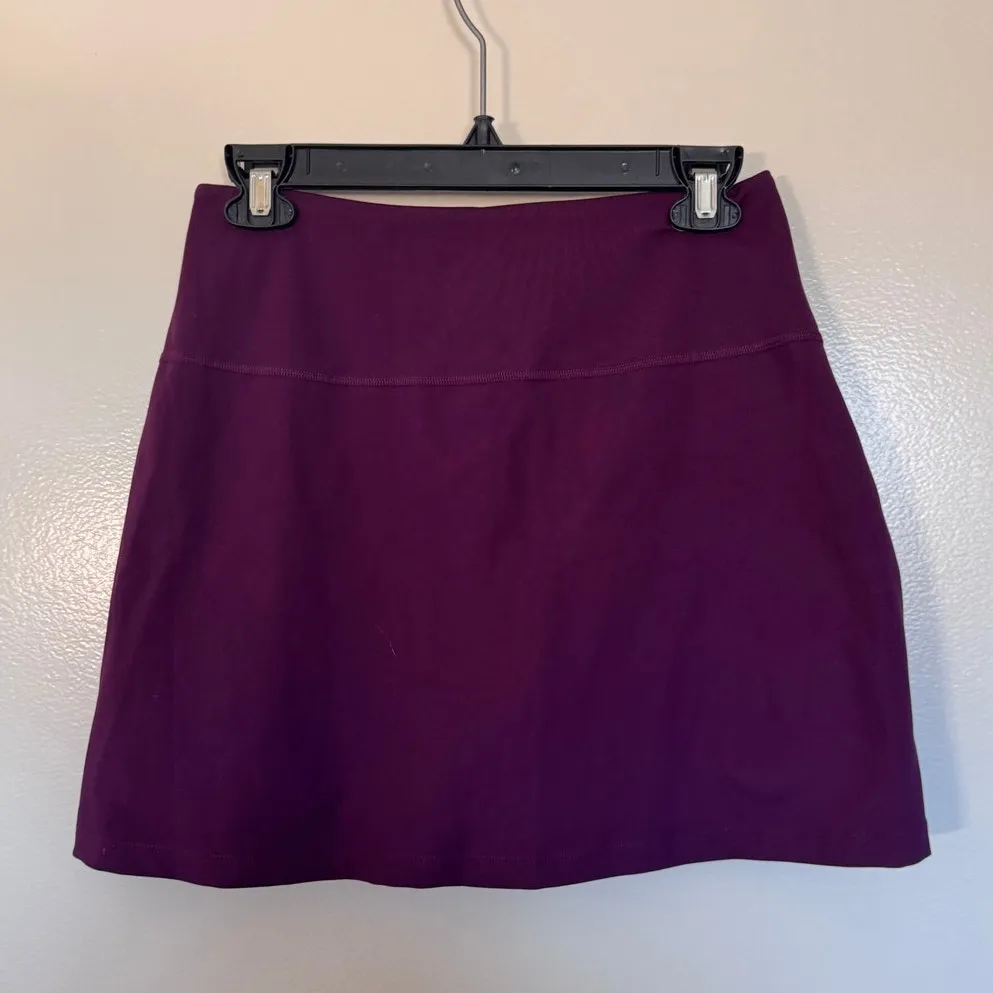 Girlfriend Collective High Waist Skort in Plumb Size Medium - Image 3