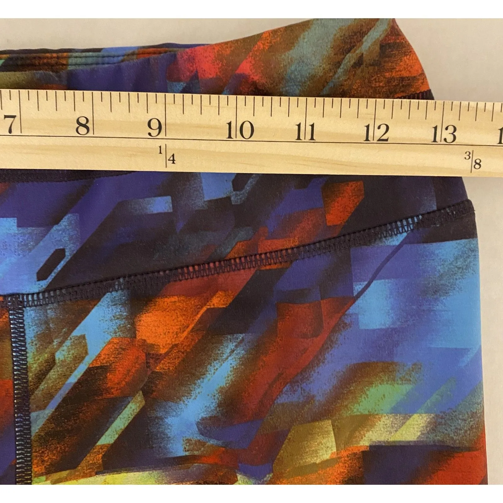 Athleta Colorburst Sonar Funky Mid Rise Ankle Leggings Stretchy Activewear Sz S - Image 8