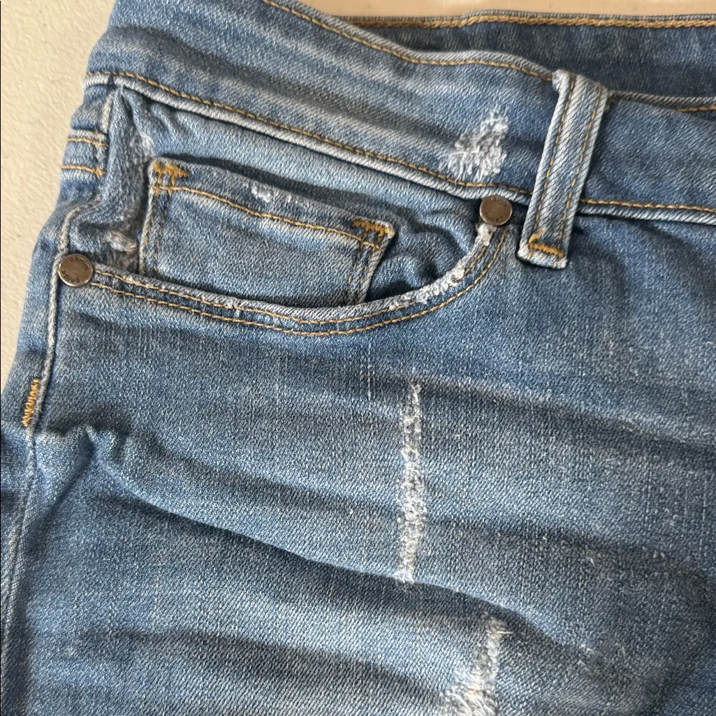 PAIGE Distressed Blue Jean Shorts size 28 - Image 3