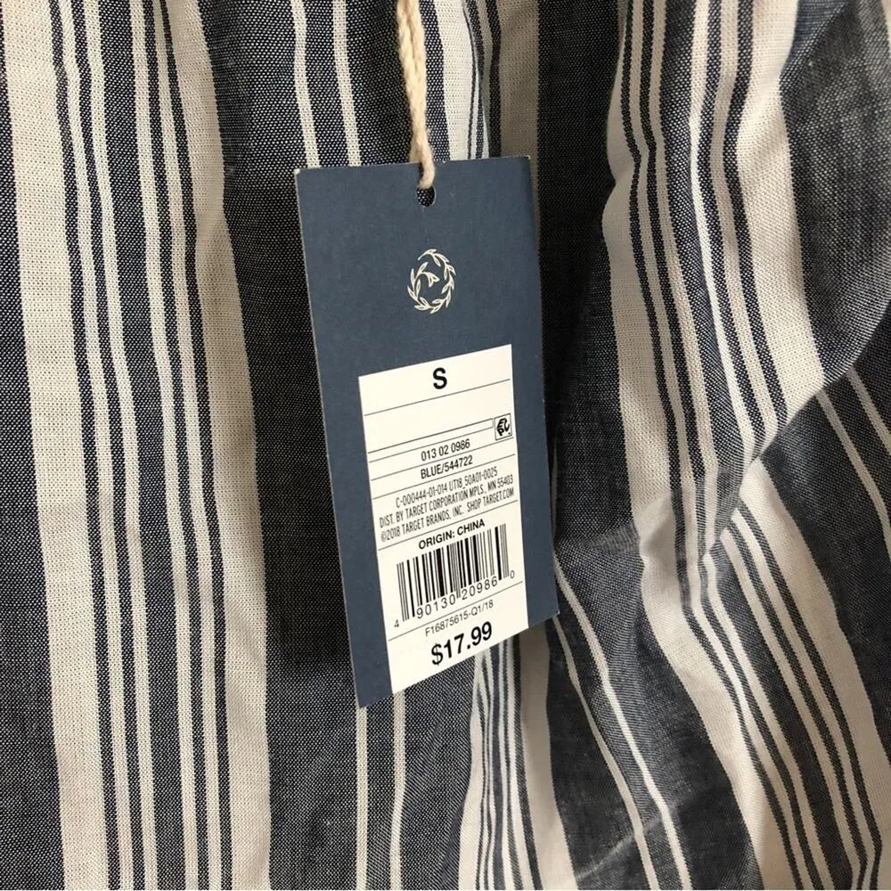 Target Universal Thread Goods Co Striped Boho Buttoned Sides Crop Tank Top Shirt - Image 7