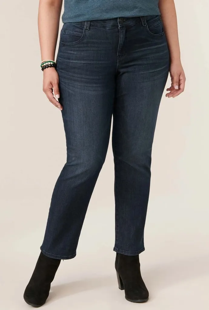 NWT Democracy "Ab"solution Mid Rise Dark Indigo Straight Leg Jeans Size 20W - Image 1