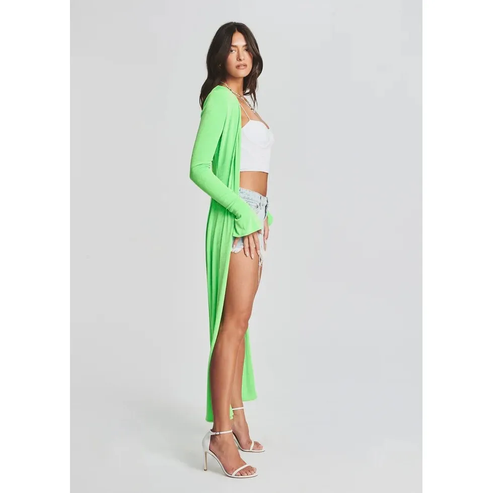 SER.O.YA Murray Lime Floor Length Cardigan Sz Small New Green - Image 3