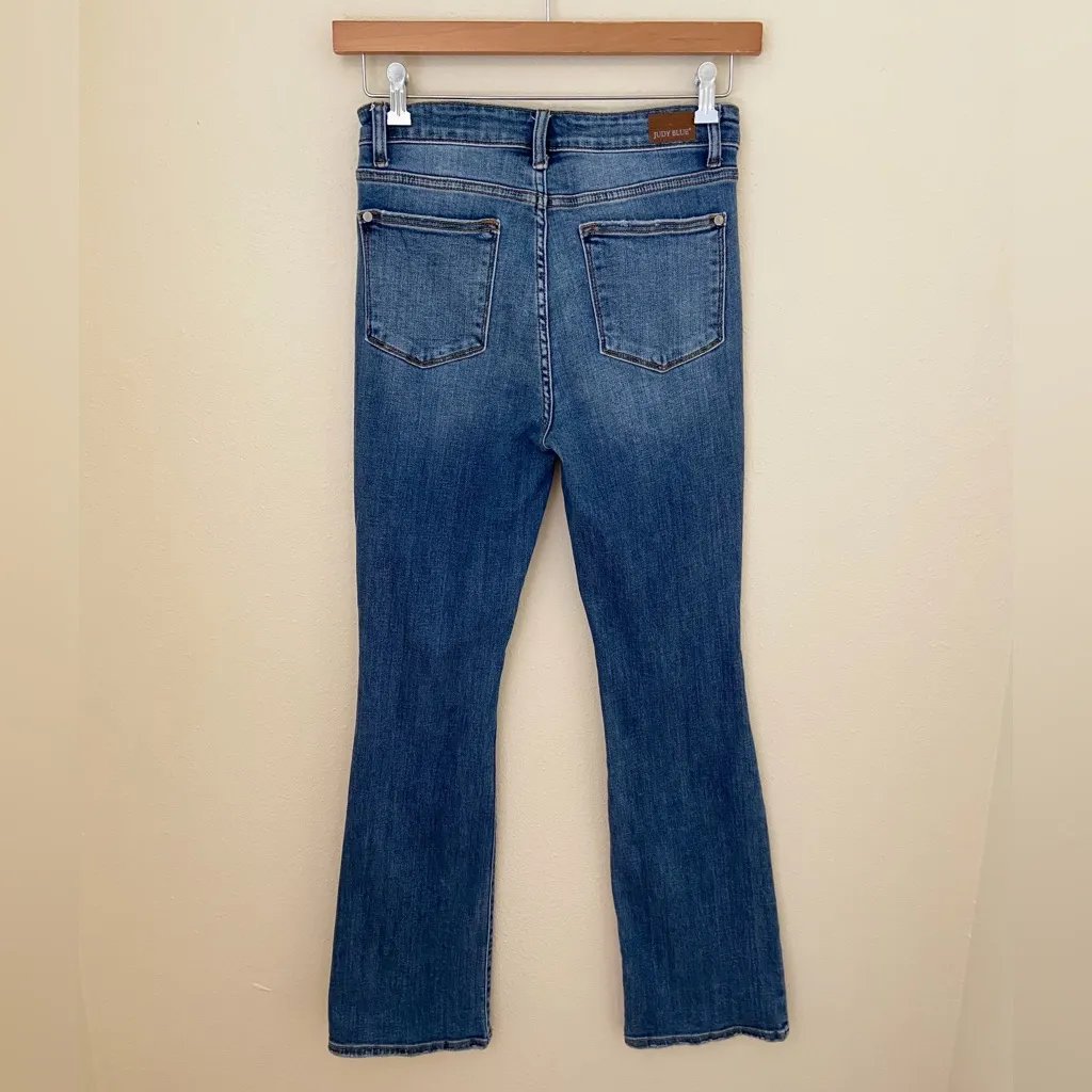 Judy blue Mid Rise Distressed Bootcut Jeans - Image 4