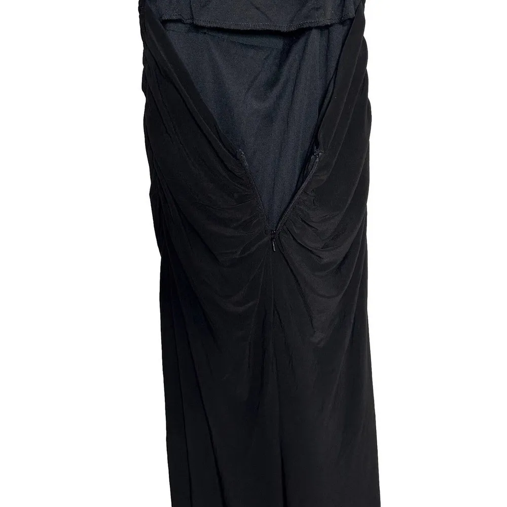 NWT La Femme 28792 Scoop Neck Open Back Sheath Dress High Leg Slit Women's SZ 0 - Image 6