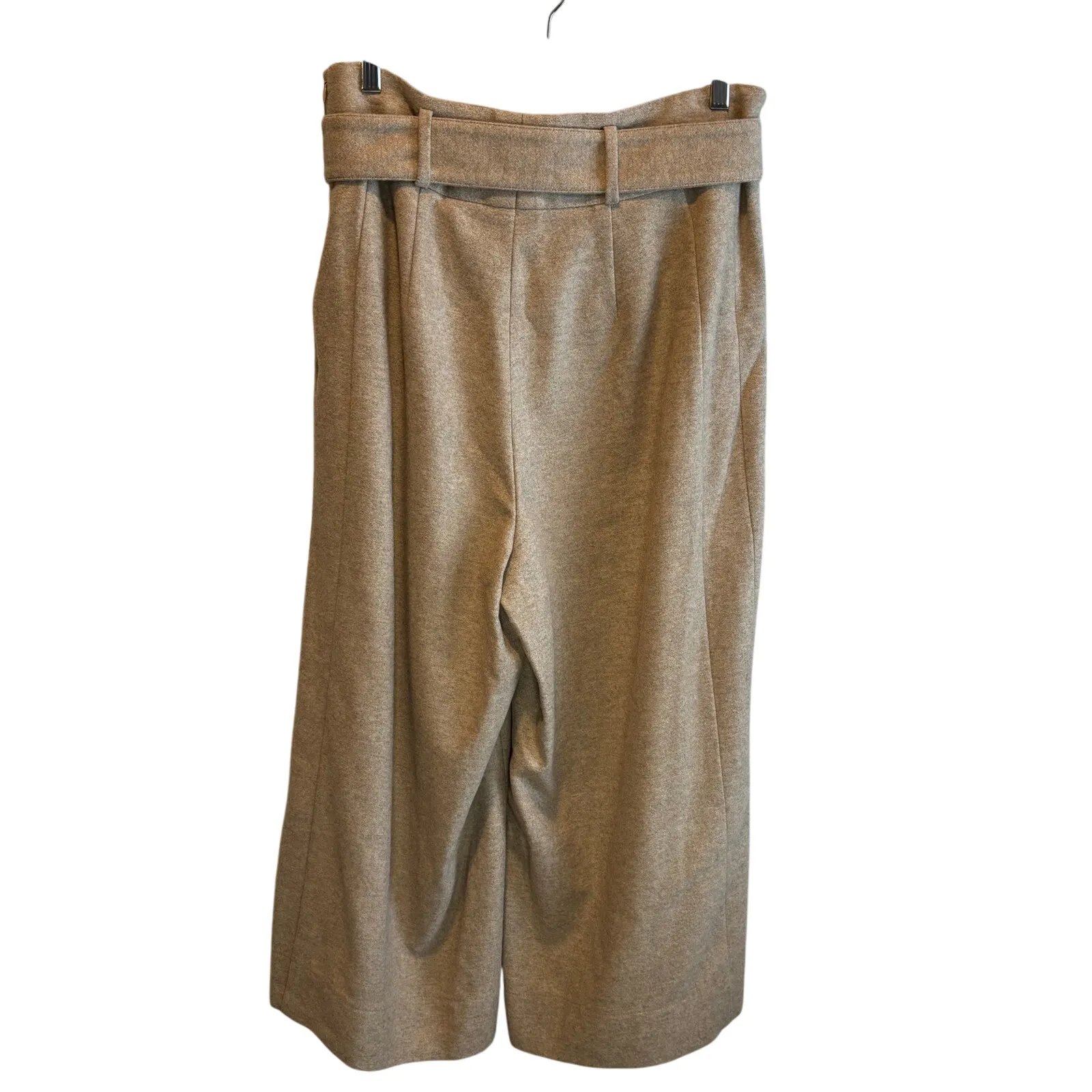 Akris Punto Fiorella Tan Wide Leg Culotte Cropped Wool Blend Pant - size 12 - Image 5