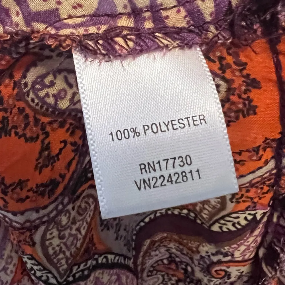 Long sleeve sheer flounce layered boho dress size large - Image 5