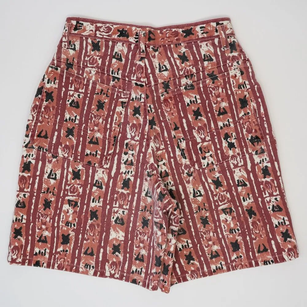 Vintage 90s Arizona Aztec High Waisted Denim Shorts - Image 4
