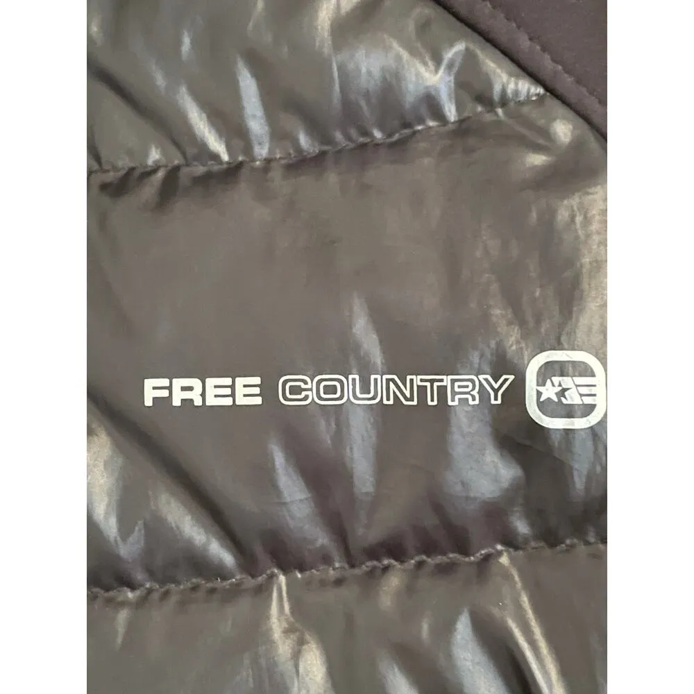 Free Country Black Puffer Sport Jacket Hoodie size Small - Image 6