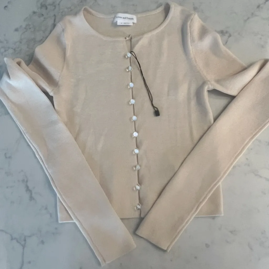New Lovers & Friends Ciara Cardigan XS Beige NWOT - Image 5