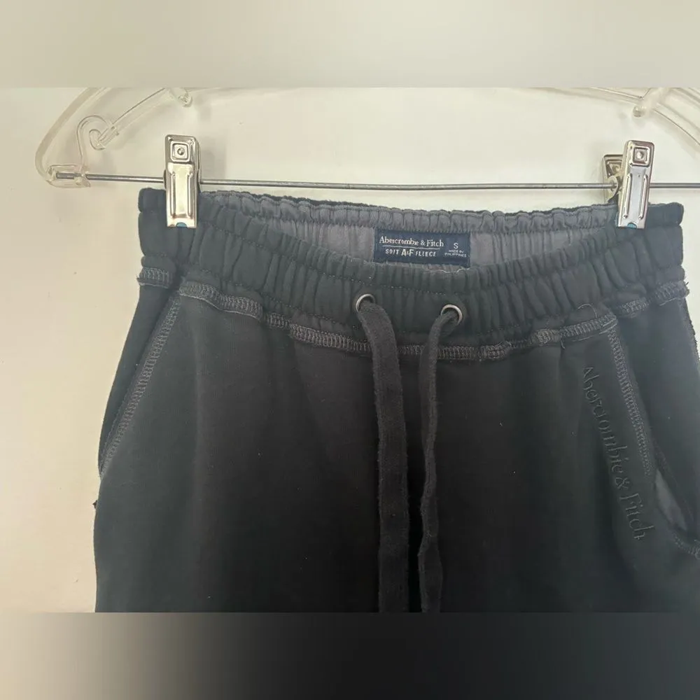 Abercrombie Soft fleece black sweatpants size small cotton blend - Image 6