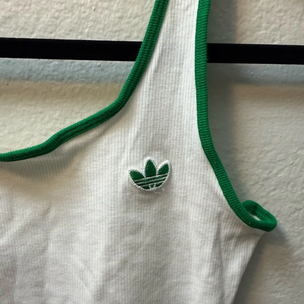 SPORTY & RICH X ADIDAS ORIGINALS Ribbed Tank Size M Athletic Lounge Athleisure White Size M - Image 4