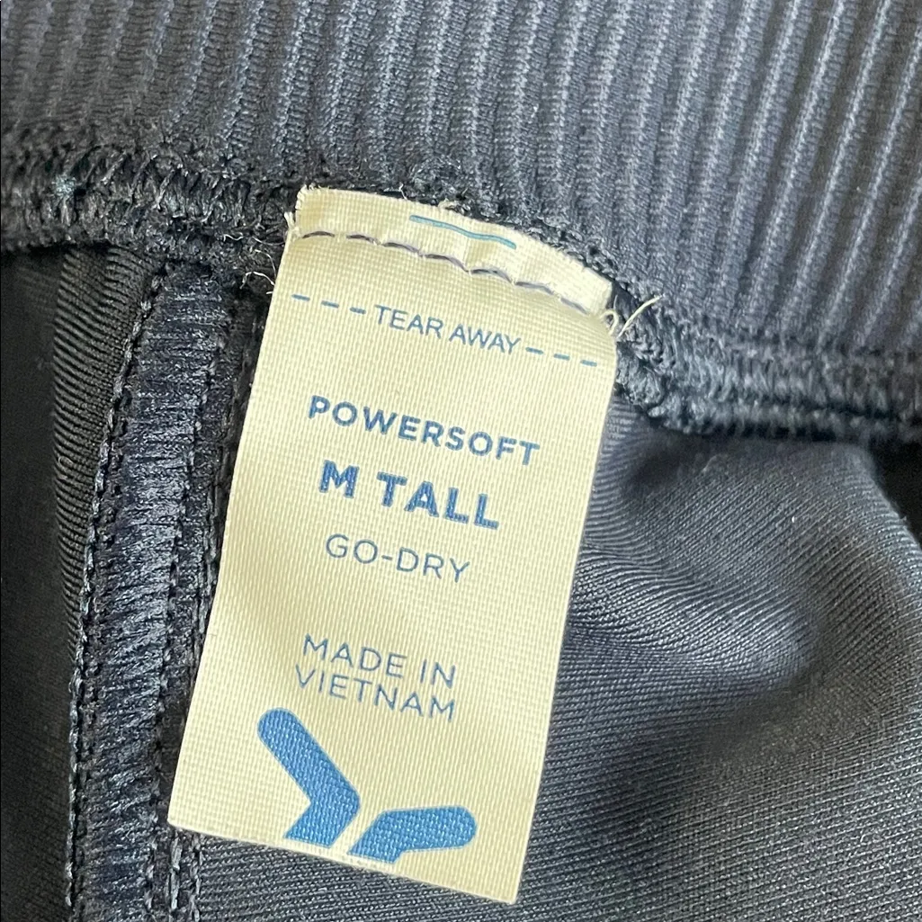 Old Navy PowerSoft Go-Dry Ribbed Panel Navy Pants - Image 6