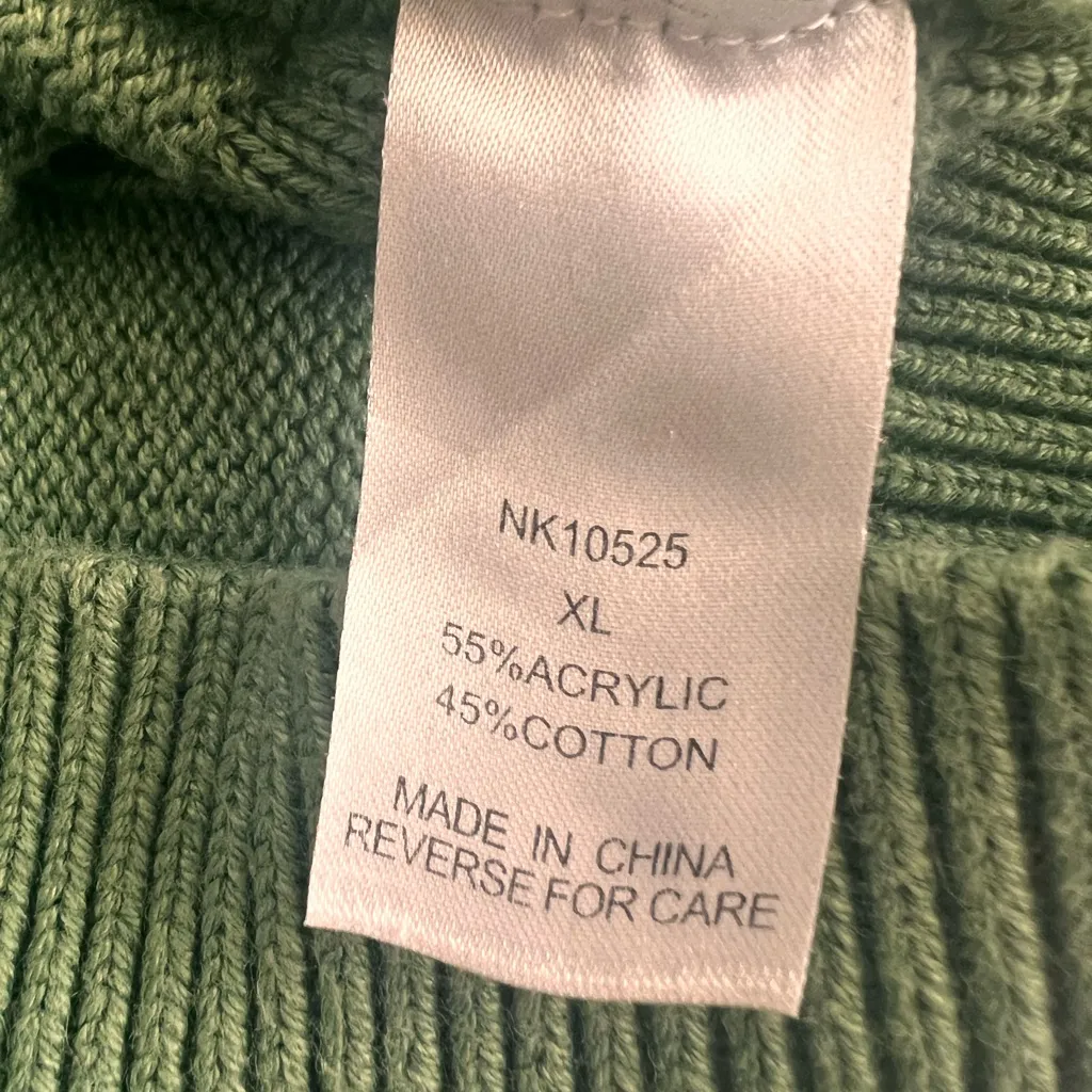 Baltic Born Checkerboard Troy Knit Sweater Kelly Green - XL - Image 8