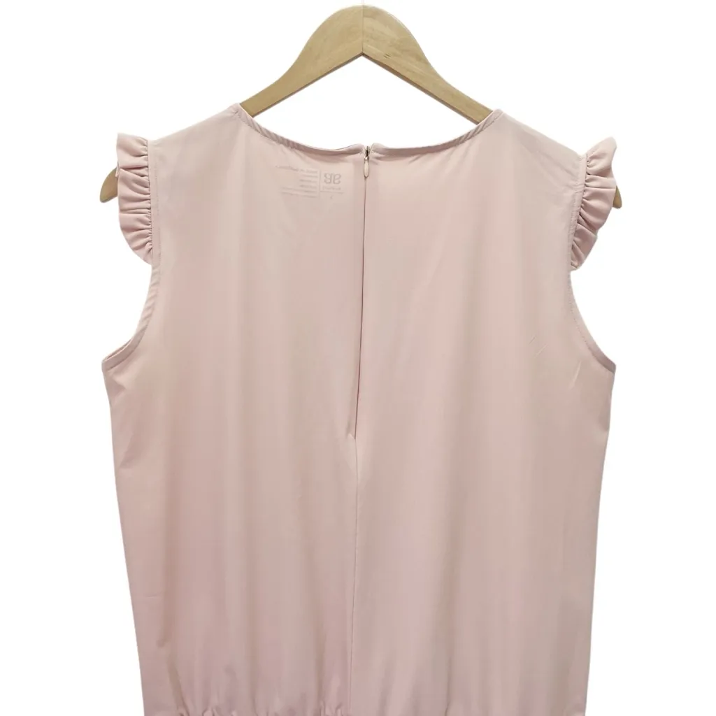 Albion Fit Pink Romper Size Small Ruffle Sleeve Active Lounge One Piece Shorts - Image 8