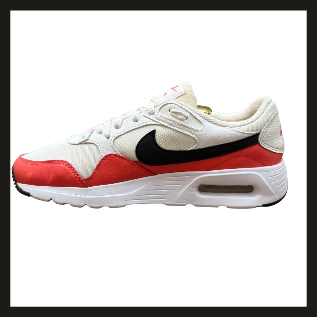 Nike Air Max SC Women’s Sneakers White Black Crimson Size 11 Running Shoes EUC - Image 2