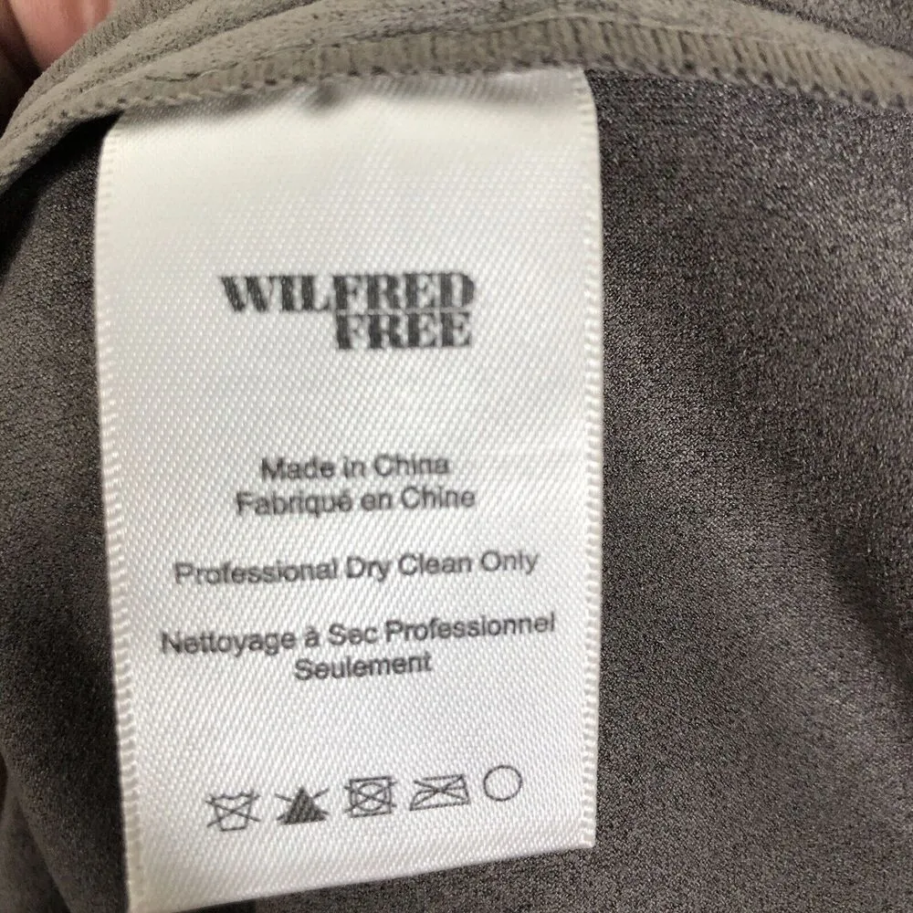 Aritzia Wilfred Free Nori Vegan Faux Suede Boxy Shift Dress Pockets Women's XS - Image 6