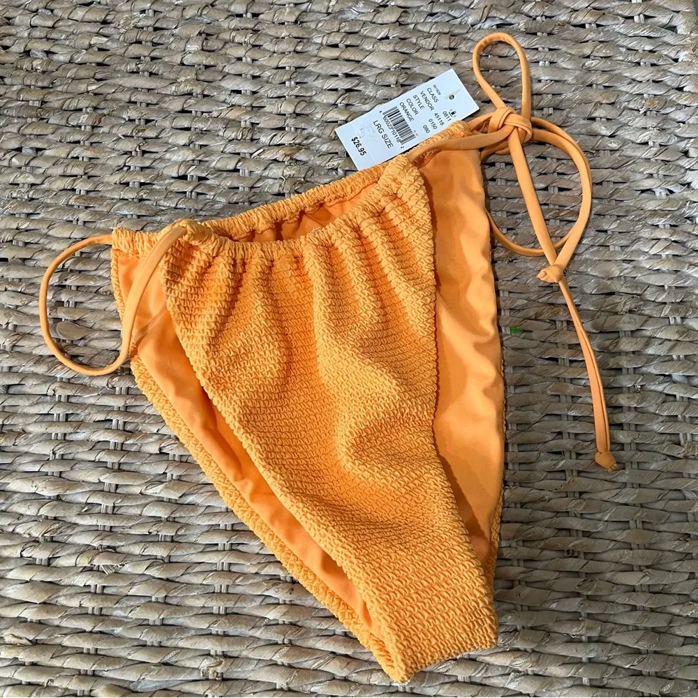 NWT Pacsun bikini bottom Size  large tie orange cheeky - Image 2