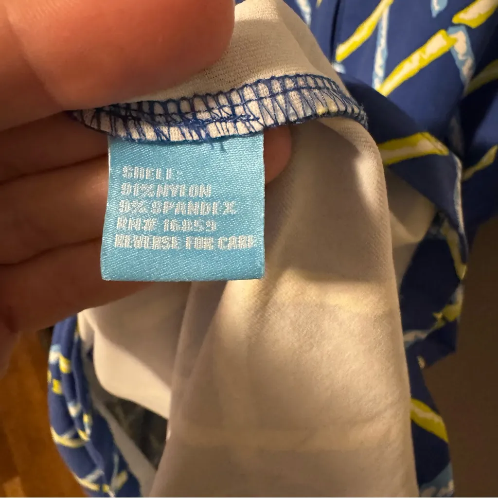 J. McLaughlin Athletic Polo Dress Size Medium Blue and Yellow - Image 3