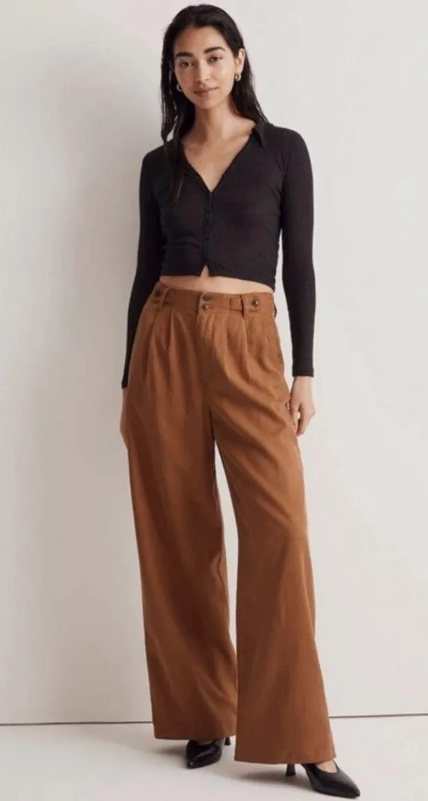 Harlow Wide Leg Pants Brown - Image 7