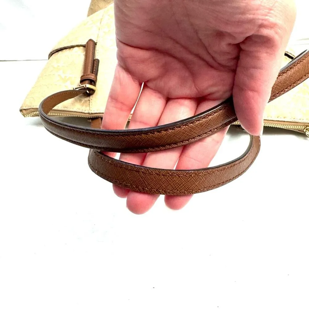 Michael Kors Jet Set Canvas Monogram Large Tote Bag Purse - Image 4