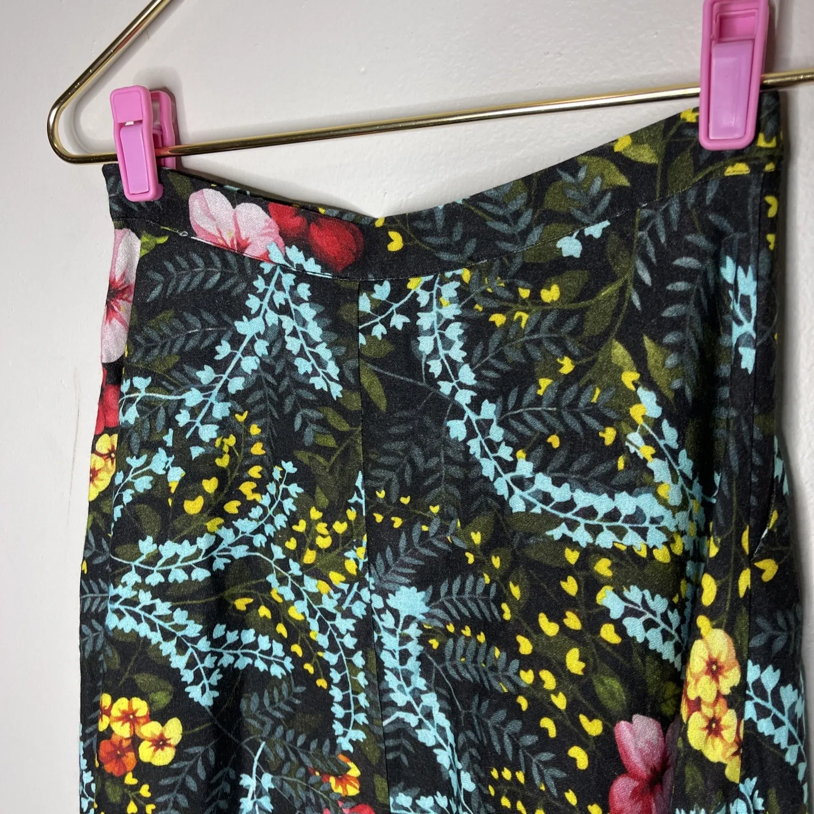 New‎ Sara Roka Maxi Skirt in Liberty Floral Sz 40 Black - Image 6