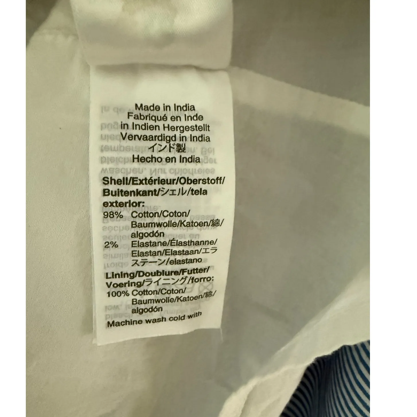 J. Crew Blue/White Striped Stretch Cotton Poplin Tiered Dress Pockets Size Large - Image 11