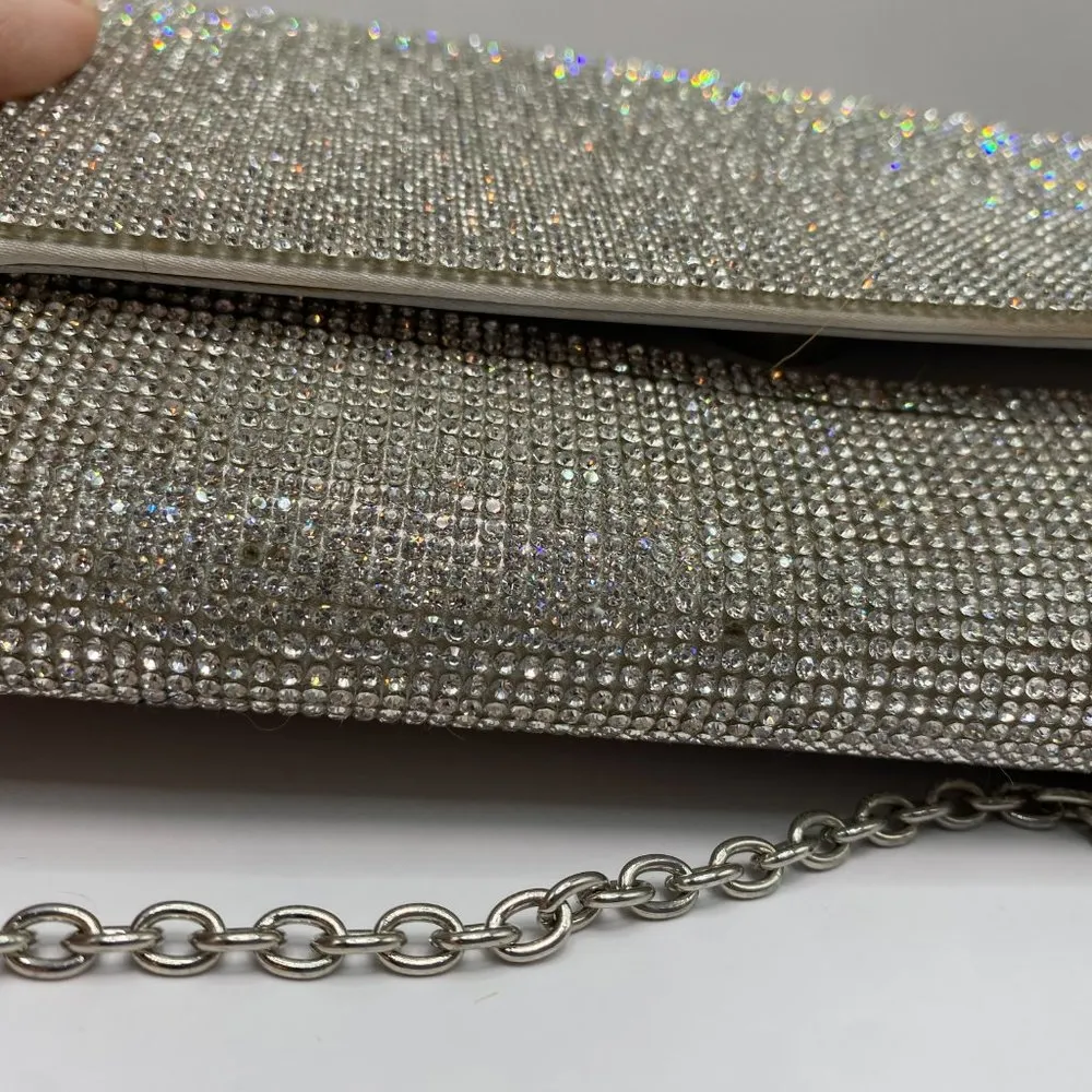 Aldo Sparkly Chain Rhinestone Bag - Image 5
