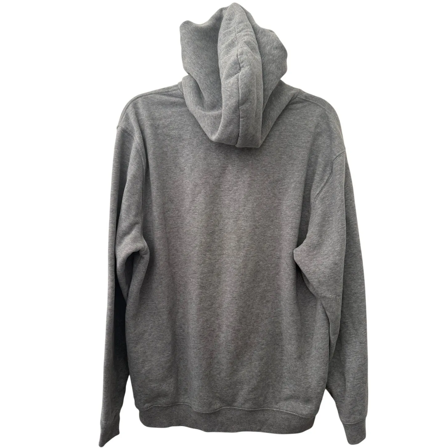 Gap Gray Cotton Fleece Lined Hoodie Soft Kangaroo Pocket Oversized Unisex-M - Image 2