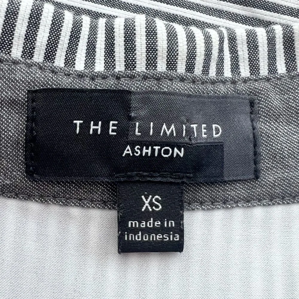 The Limited Ashton Striped Cotton Popover Button Front Sleeveless Shirt Dress - Image 9