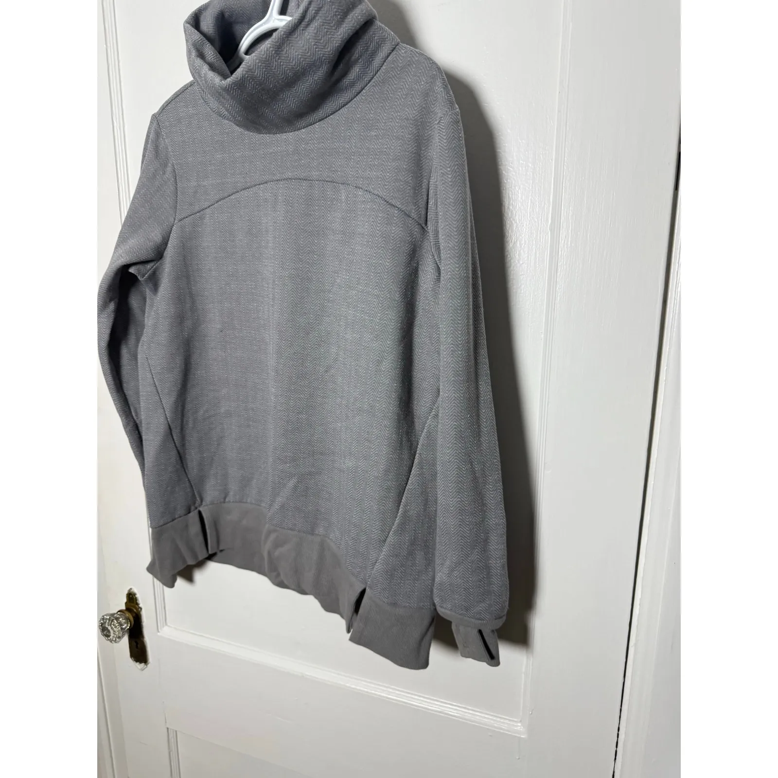 Avia Gray Minimalist Mock Neck Chic Athleisure Sweatshirt Size Women's XS - Image 7