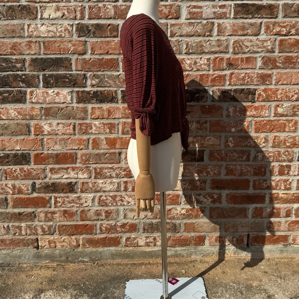 Kirious burgundy striped cropped tee / S / Excellent condition - Image 11