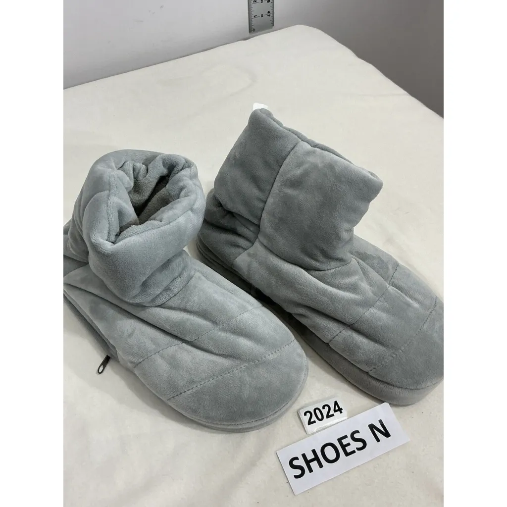 Womans Vibrating Shoe Slipper Massages And Vibrates Large Gray Size 11 - Image 2
