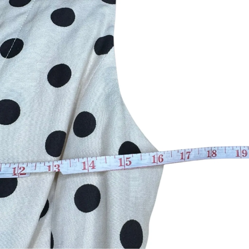 MABLE NWT Beige Polka Dot Vest Size M Black Size M - Image 5
