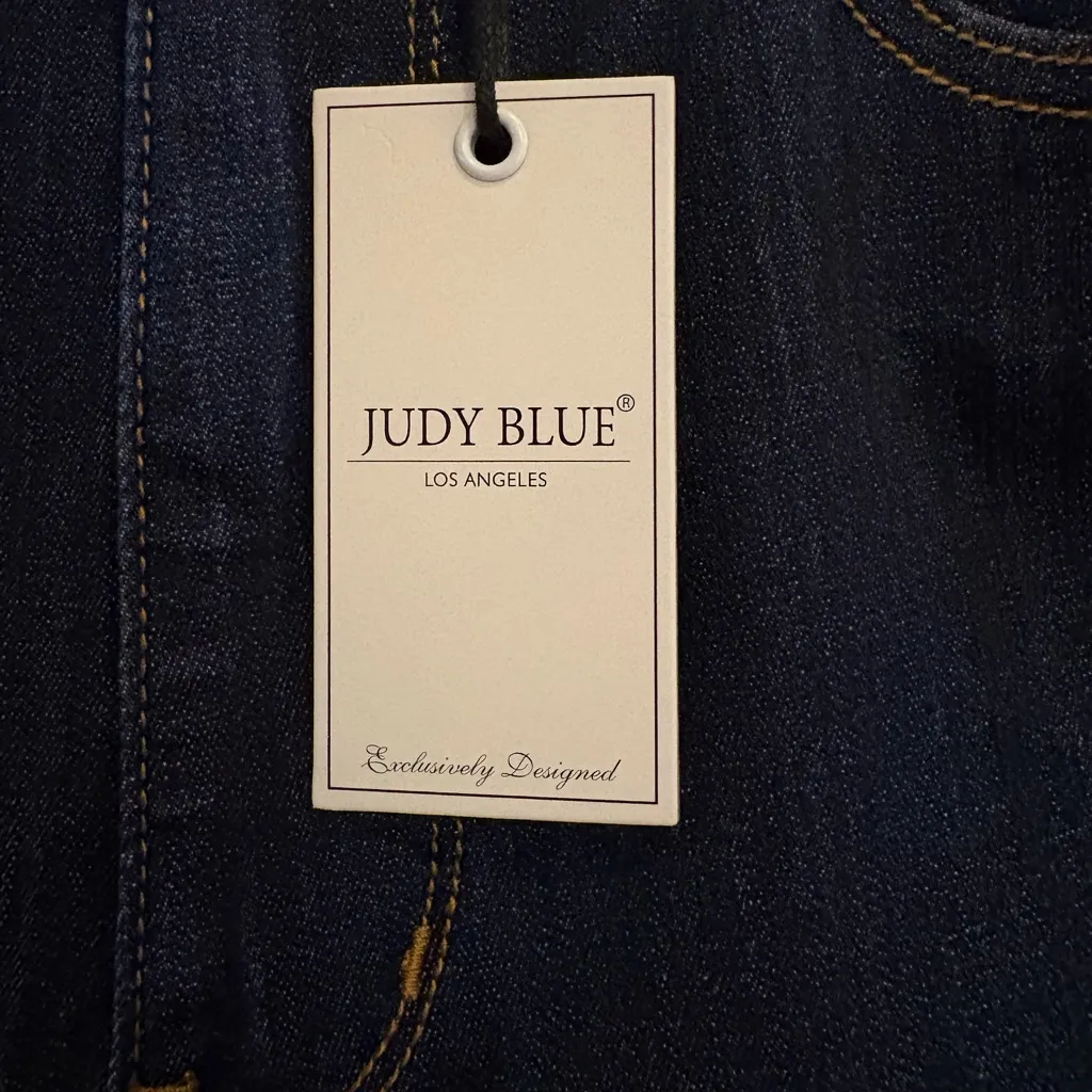 NWT 82409 Judy Blue Sz 14W Honey Hi-Rise Nondistressed Dark Wash Skinny Jeans - Image 12