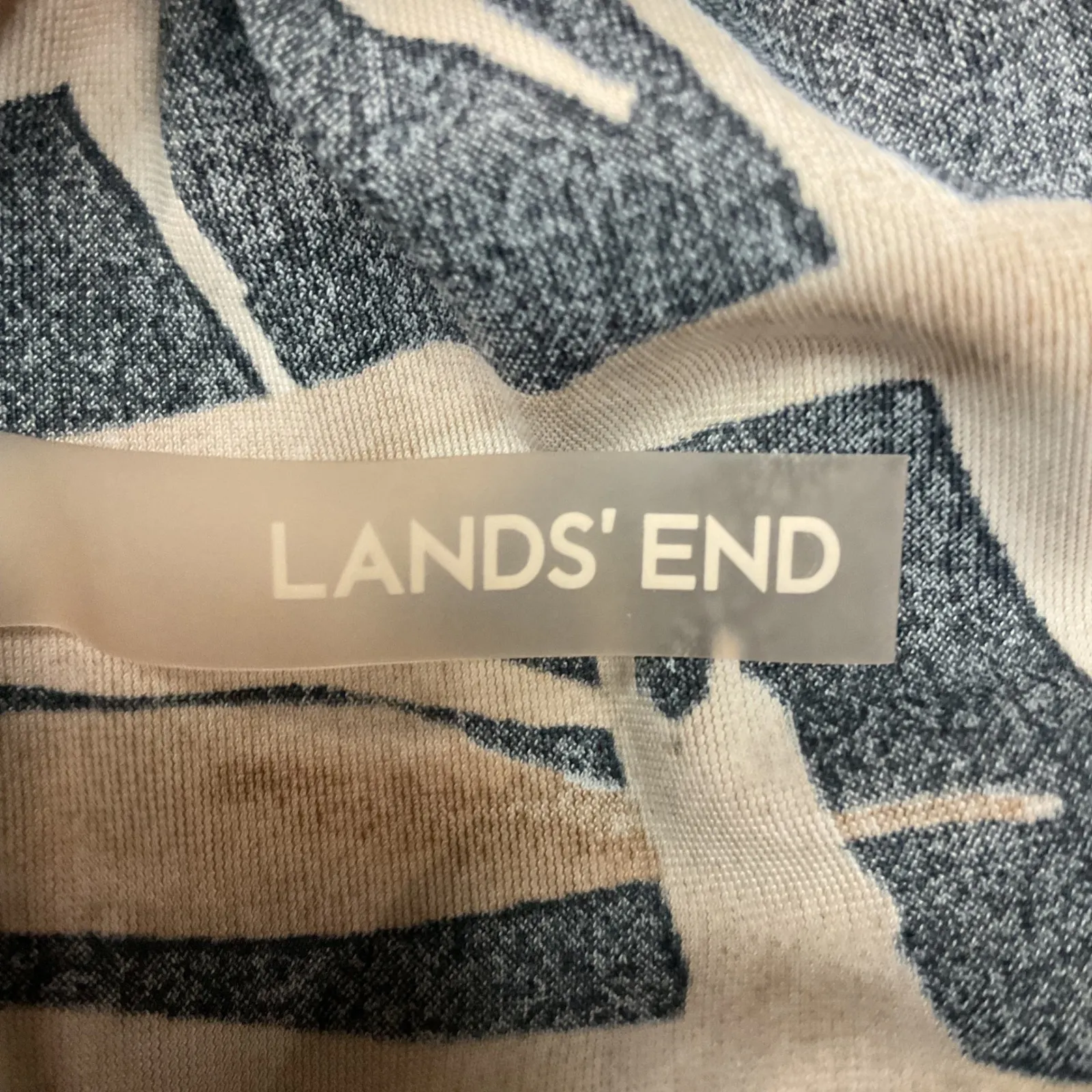 Land's End Tropical Palm‎ Print One Piece Swimsuit Size 16 Ruched Front - Image 10