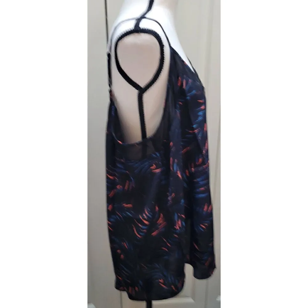 CARMEN MARC VALVO Women's Plus Tropical Print Adjustable Straps Cami Tank Top SZ - Image 3