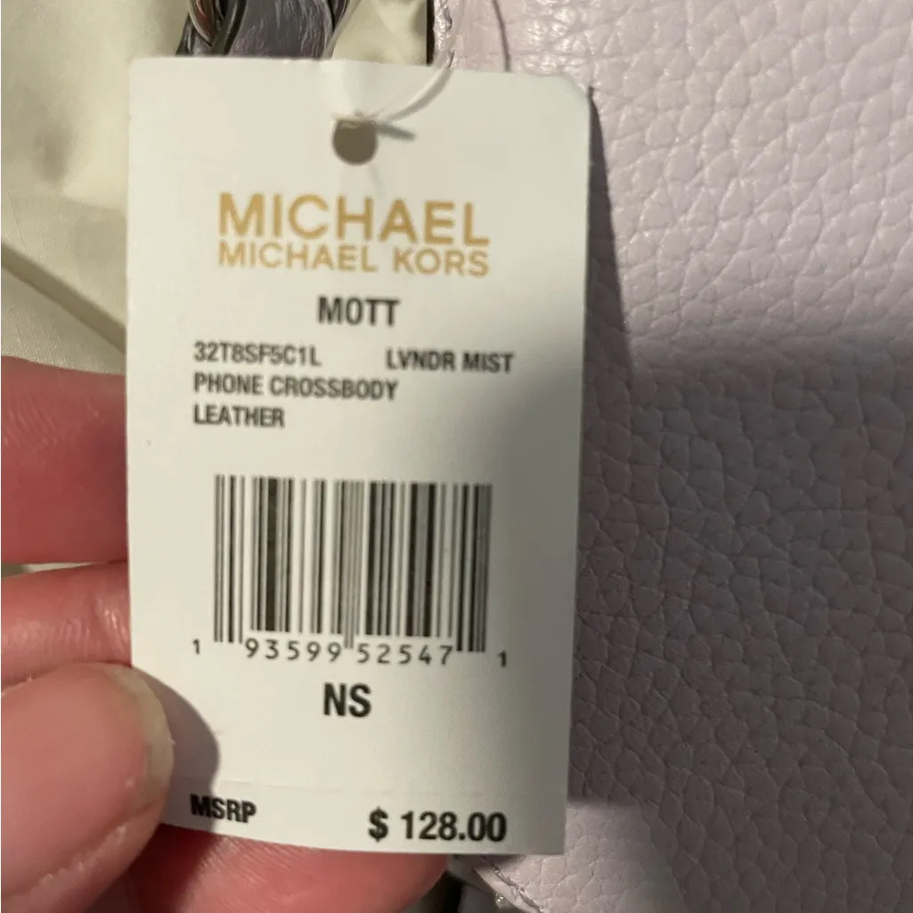 Michael Kors Lavender Crossbody Bag and Wallet Set Pebbled Leather Lilac MK NWT - Image 13