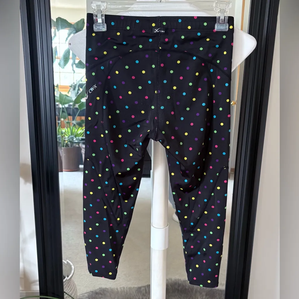 CW-X Stabilyx Capri 3/4 Compression Polka Dot Leggings - Image 2