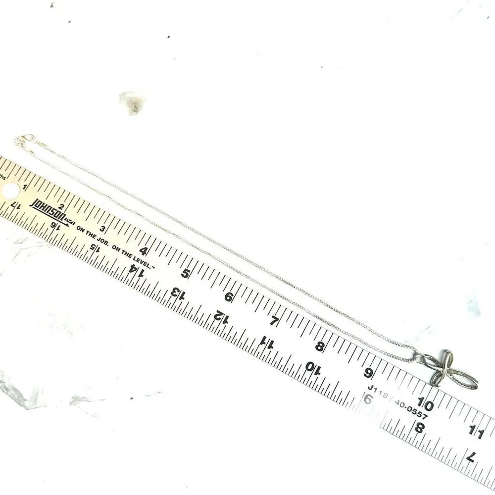 Sterling Silver loop cross pendant necklace - Image 6