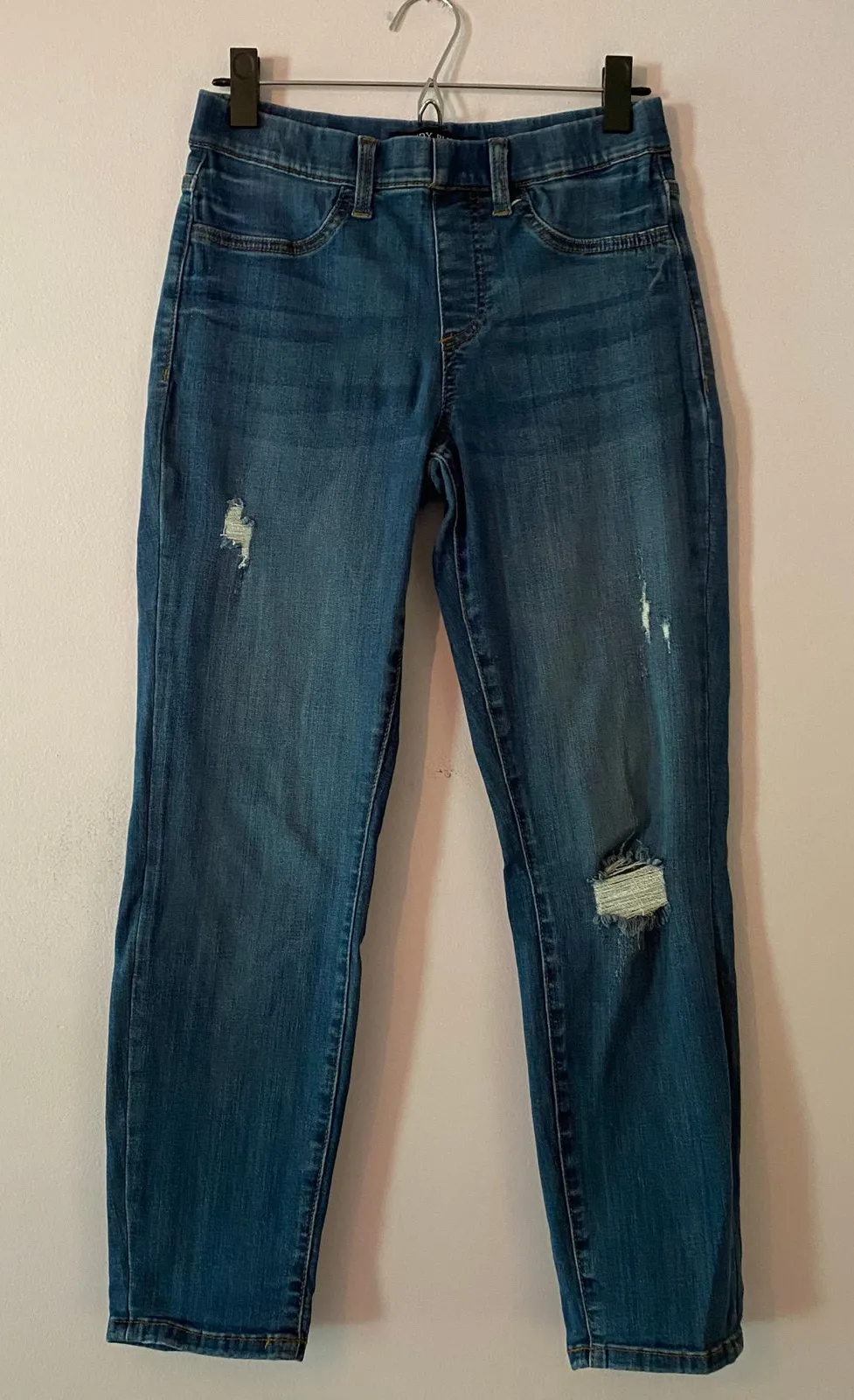 Judy Blue Boyfriend Fit Distressed Pull-On Jeans Medium Wash Women's size 5 / 27 - Image 1